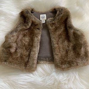Baby Gap faux fur vest